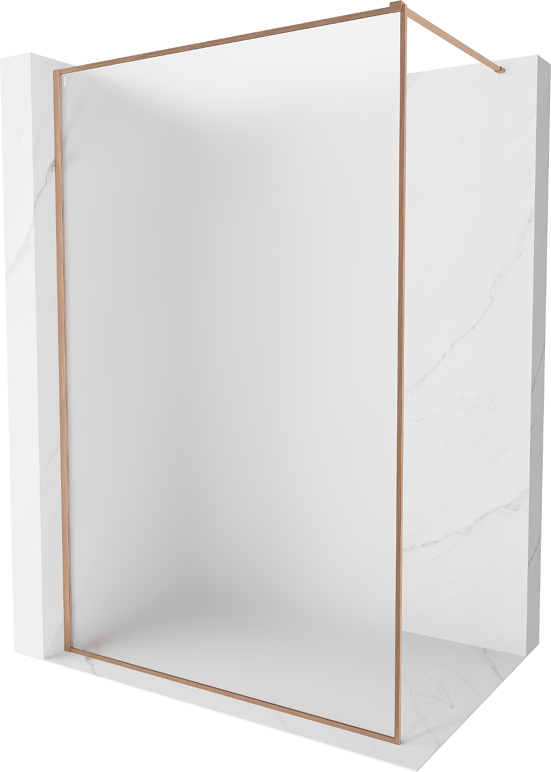 Mexen Kioto-f Ścianka Prysznicowa Walk-in Ramka 120x202 Miedź