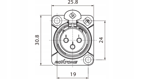 ROXTONE RX3FD-BG GNIAZDO TABLICOWE PANELOWE ŻEŃSKIE XLR ŻEŃSKI Marka Roxtone