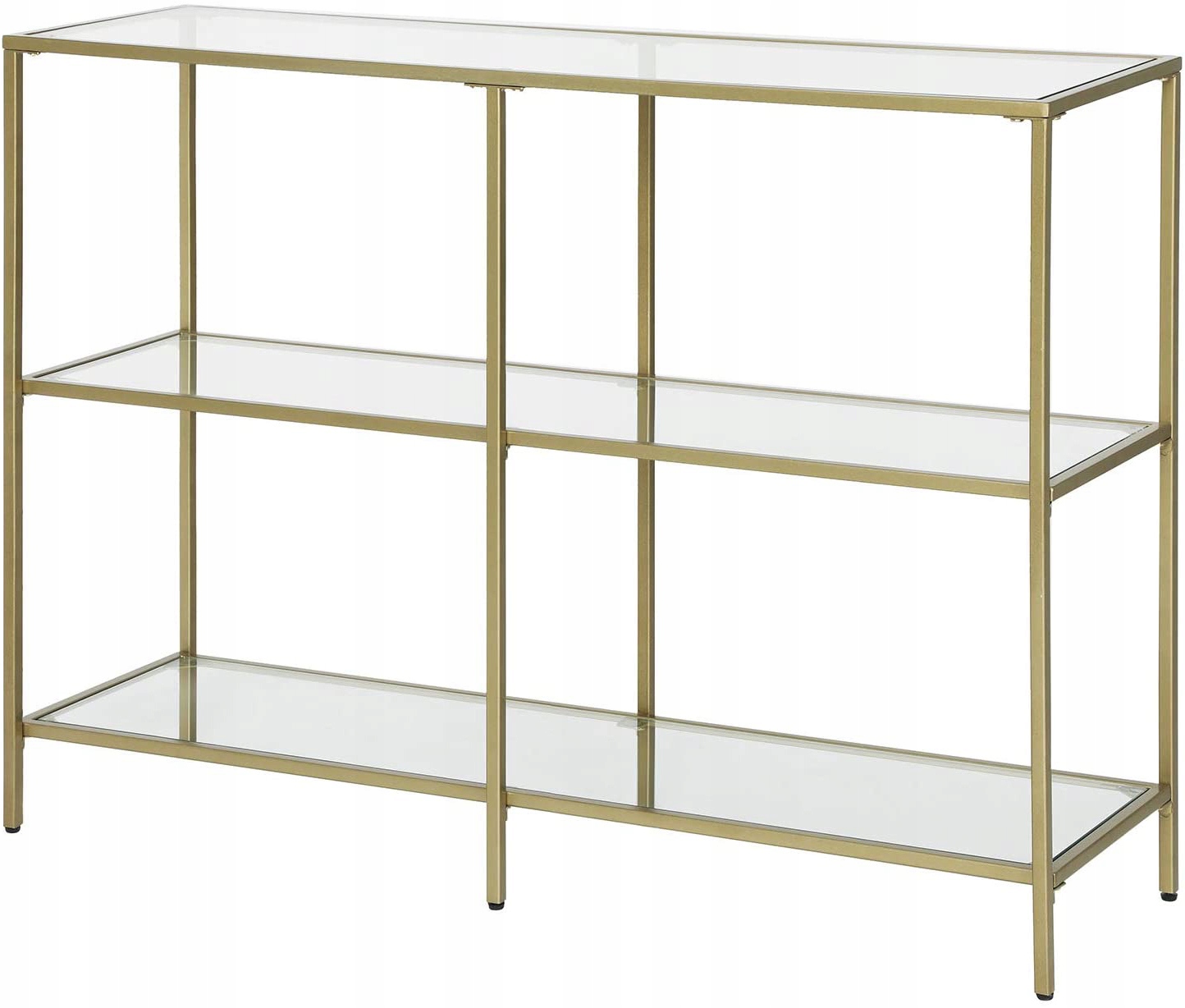 Zlatá konzola 3 úrovne, veľký kov do obývačky, 100 cm