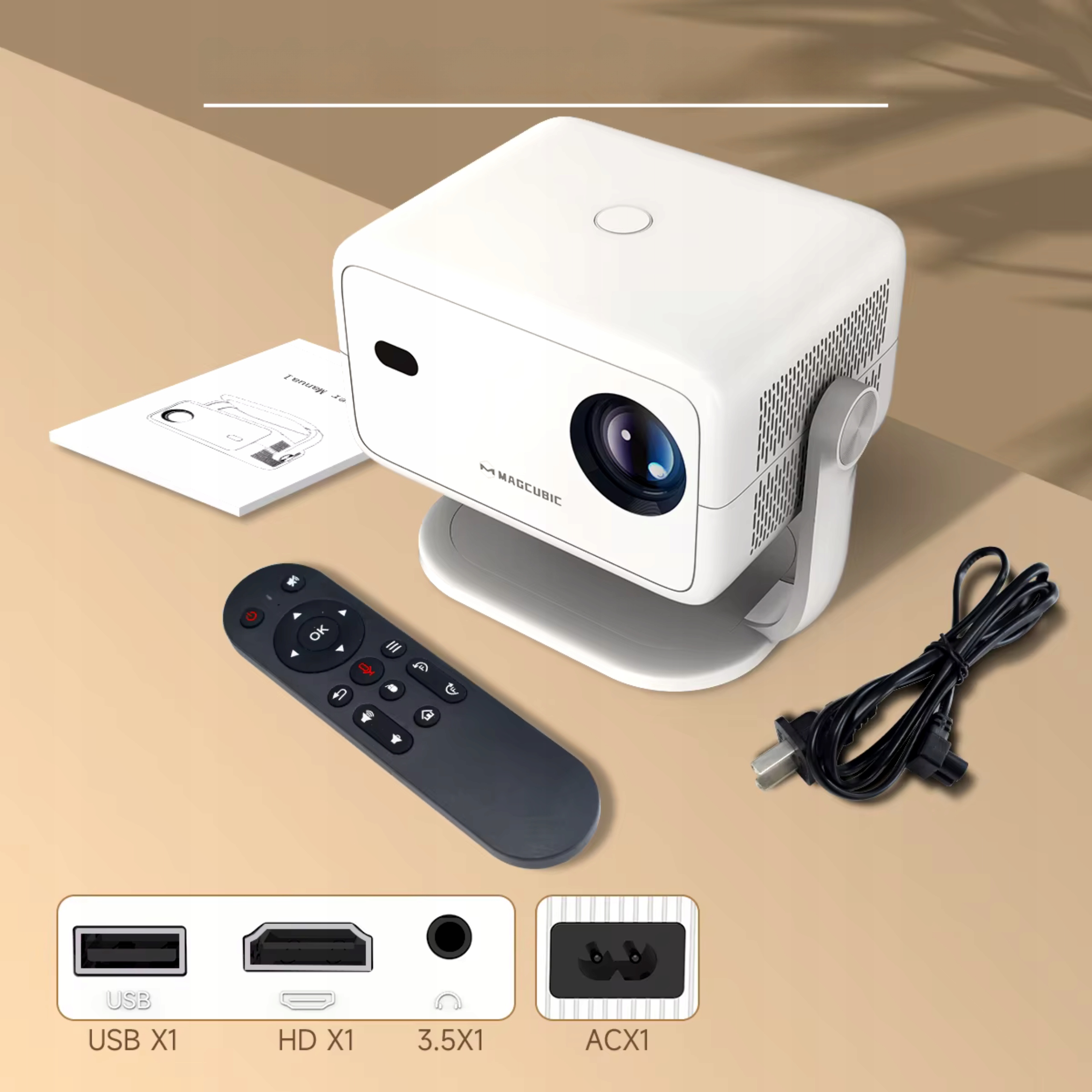 PROJEKTOR SMART MULTIMEDIALNY MAGCUBIC L018 4K ANDROID 1080p 650 ANSI 2025 Marka Magcubic