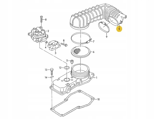 RURA WAZ DOLOTOWA POWIETRZA AUDI 100 C4 2 0 AAD Part number 048133357A