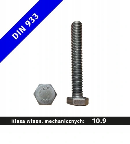 

Śruba M 6x25-10.9 fl Zn Din 933 10 szt