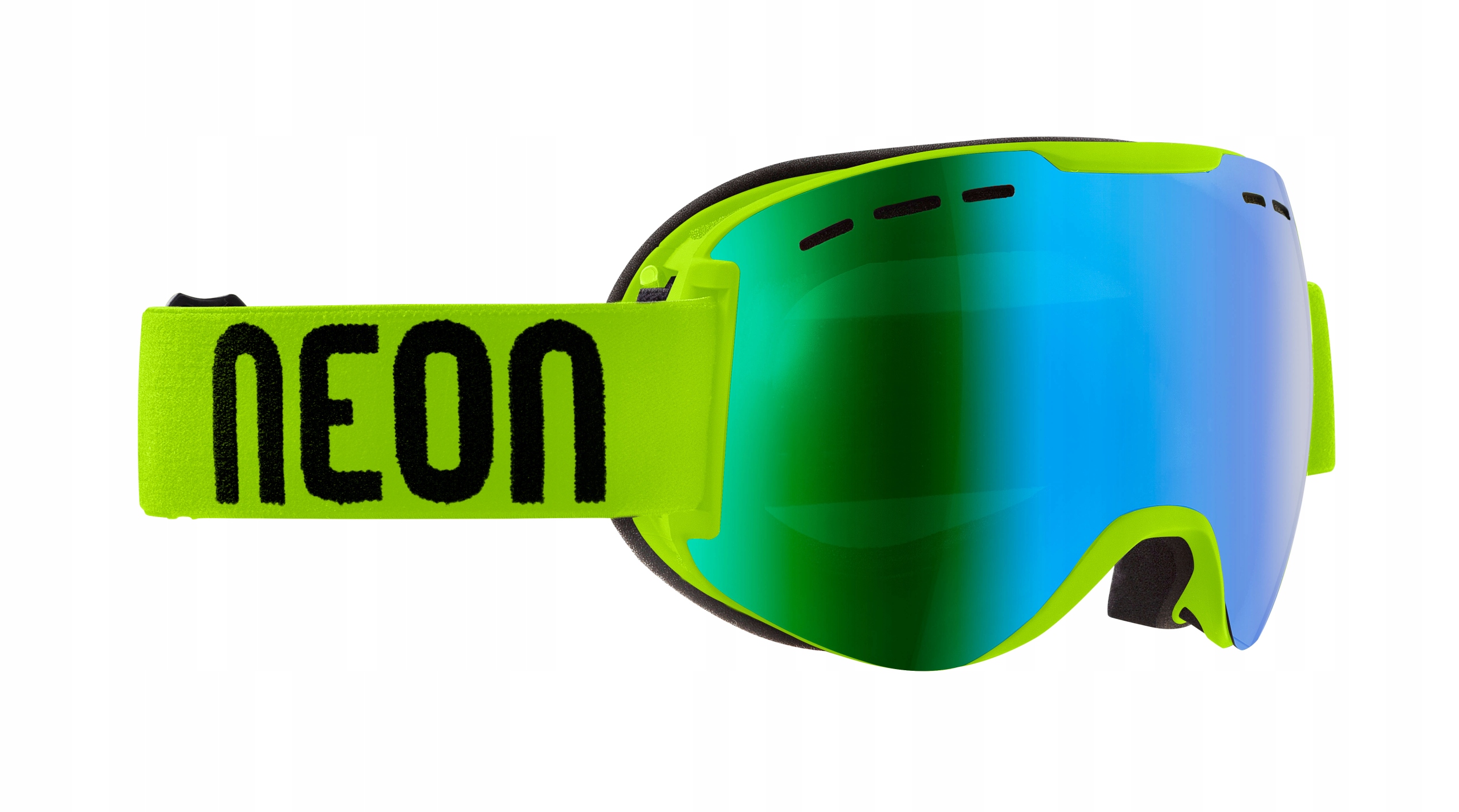 Lyžařské Brýle Neon Dragon Yellow Mirror Green CAT3