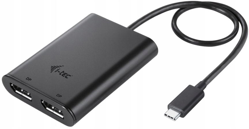 Adapter USB-C - 2 x DisplayPort I-tec C31DUAL4KDP czarny