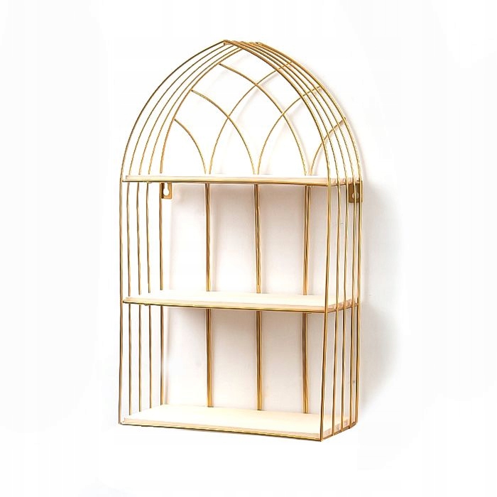 

Złota półka dekoracyjna, styl Loft – wys. 48 cm