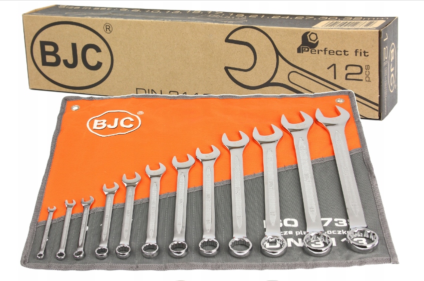 Klucze Płasko Oczkowe 6-32 Bjc 12SZT. Grube Zestaw