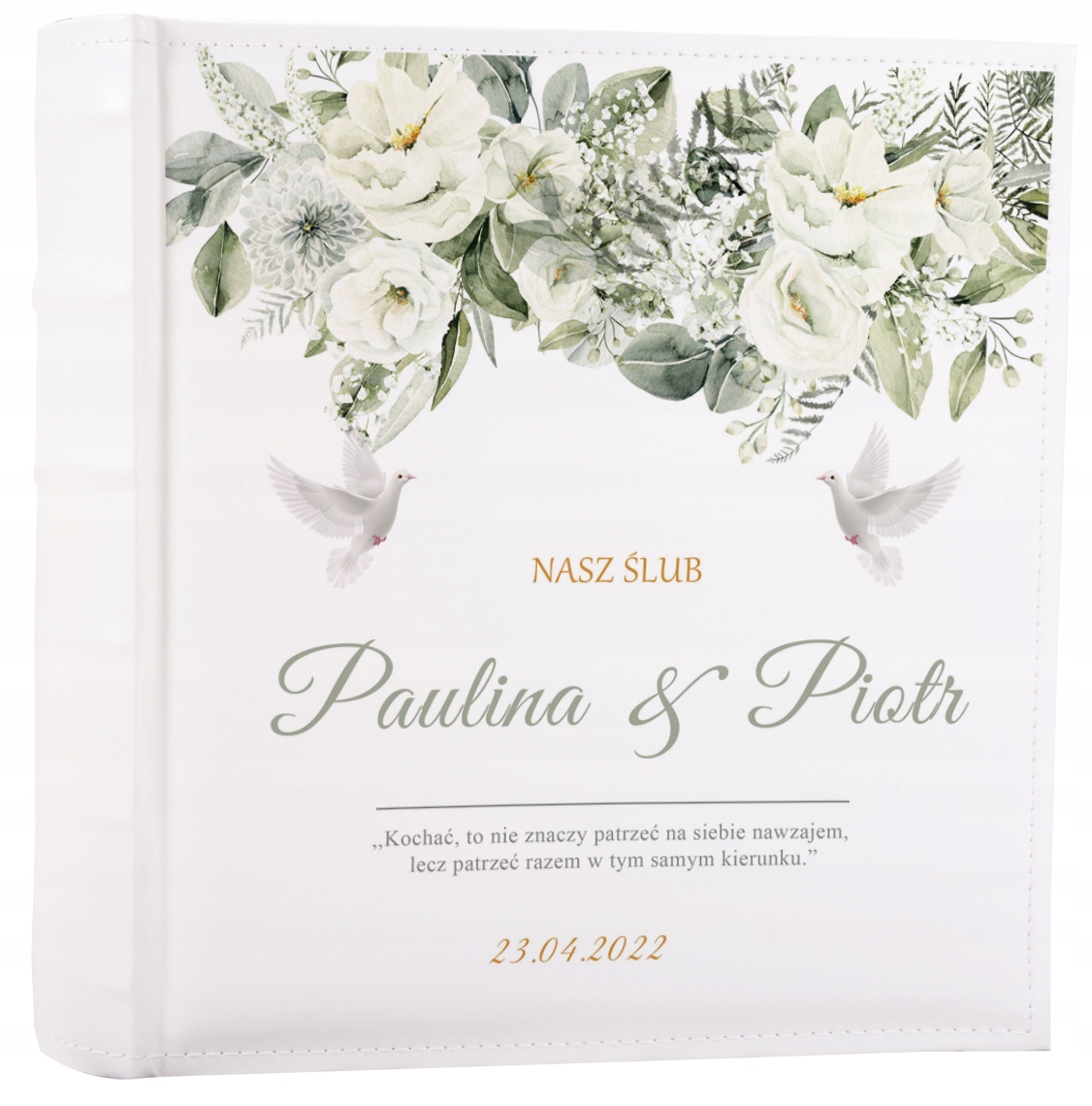 Album ślubny wklejane zdjęcia pamiątka ślubu personalizowana nadruk 40stron