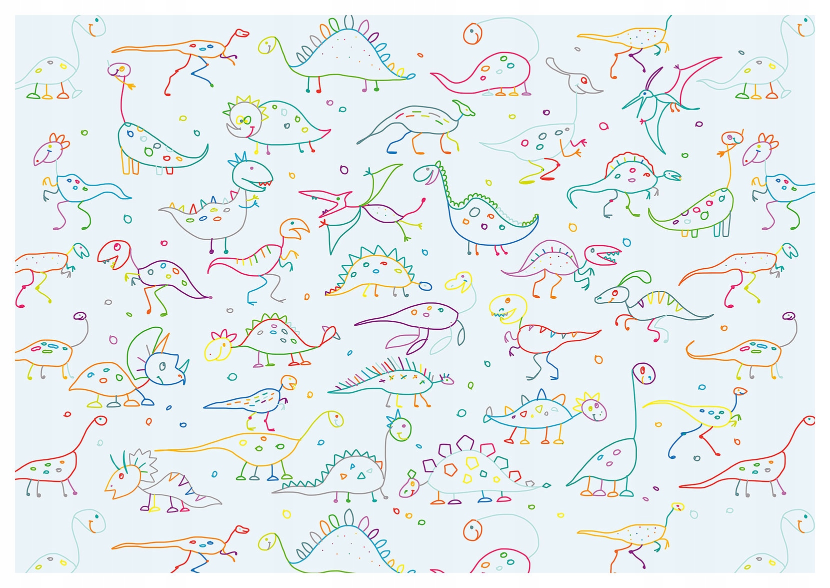 Vliesová fototapeta Dinosauři do dětského pokoje veselá 254x184 lepidlo