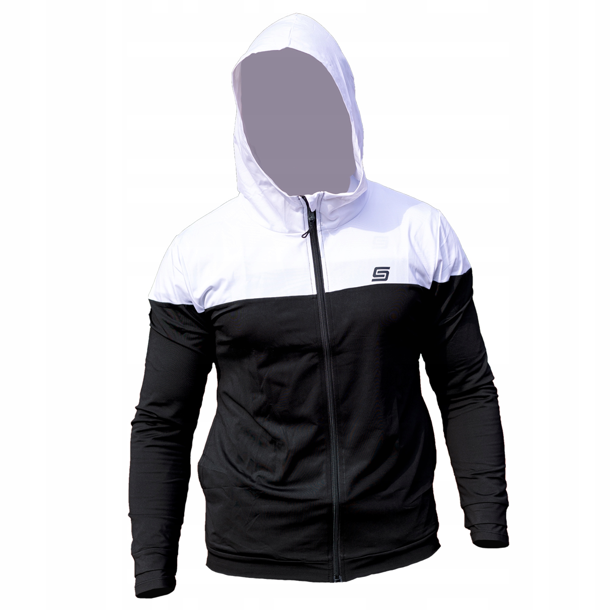 Bluza treningowa męska rashguard z kapturem long sleeve gym sport termiczna