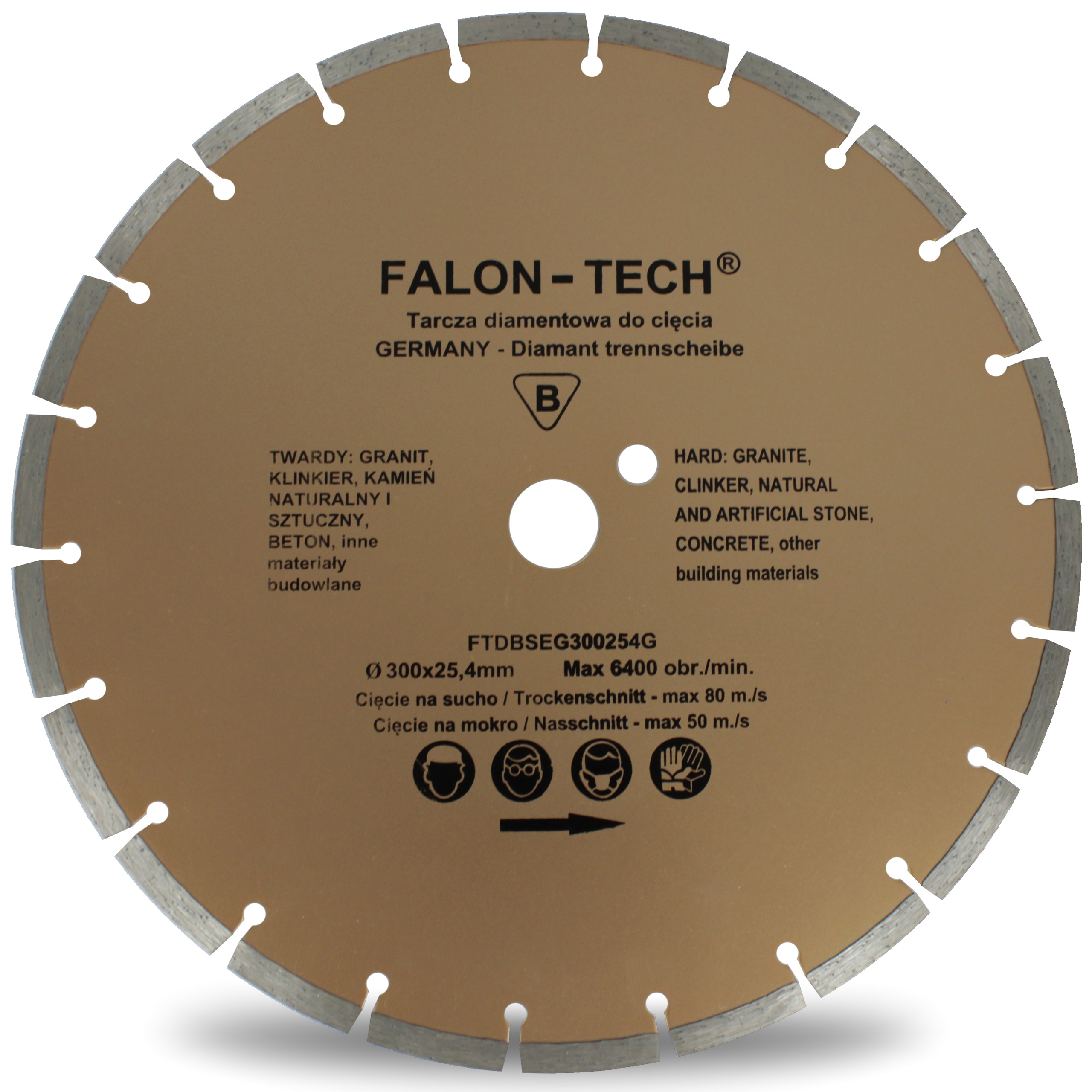 ДИСК АЛМАЗНИЙ 300/25,4 POLBRUKU CUBE BRICKS F