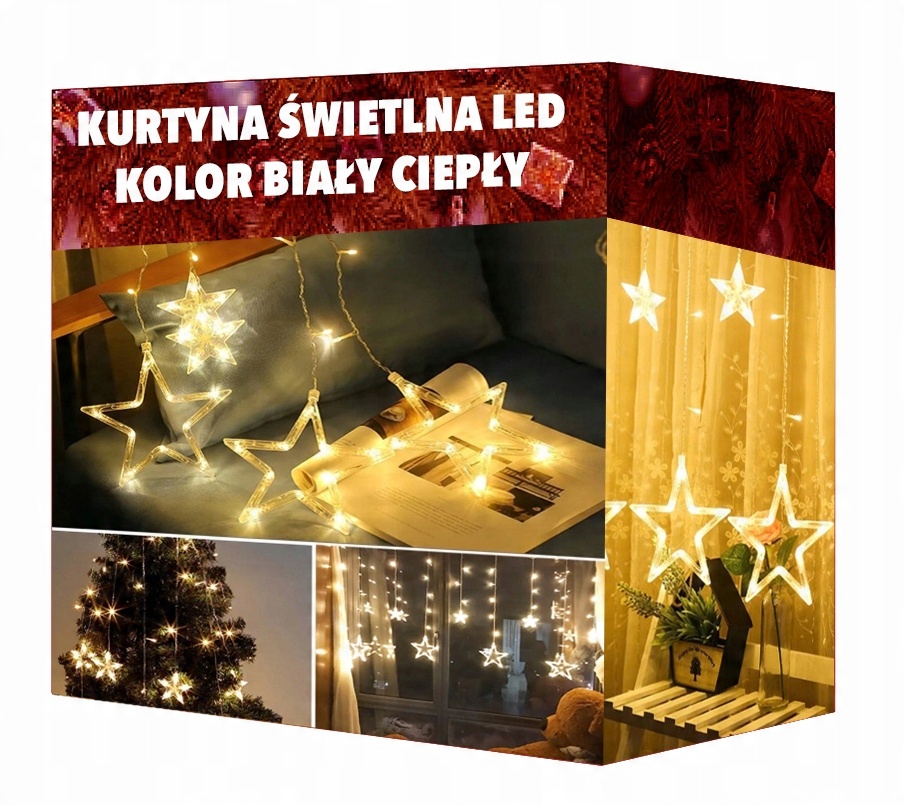 

kurtyna z gwiazdkami Girlanda świetlna Led Lampki