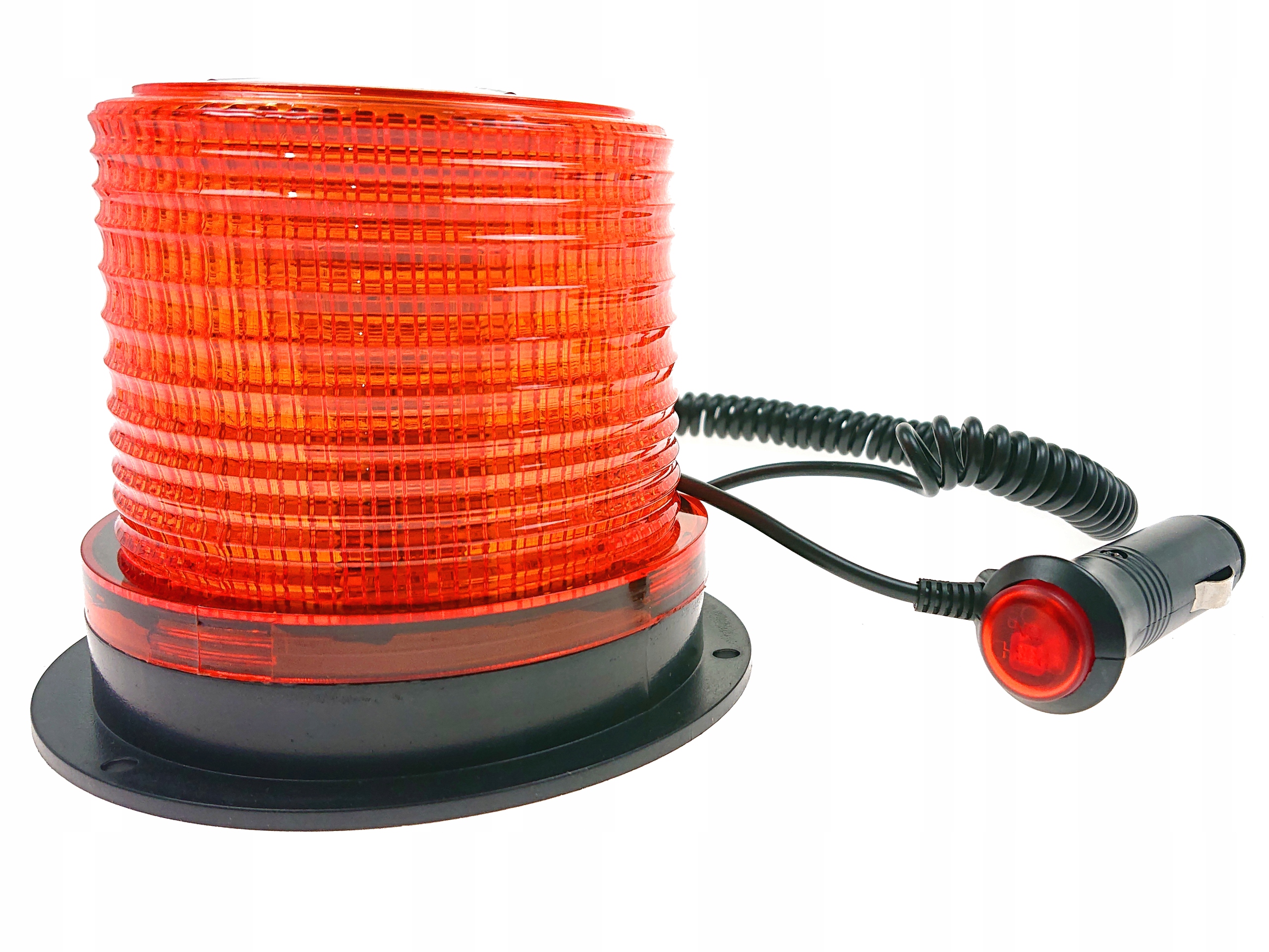 LAMPA BŁYSKOWA POMARAŃCZOWA KOGUT 12V 24V LED MAGNES MAGNETYCZNA MIGAJĄCA Typ maszyny Dźwig, żuraw, podnośnik Koparka Koparko-ładowarka Kruszarka Ładowarka Równiarka Rozściełacz asfaltu Spycharka Walec Wozidło Inny