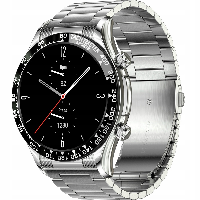 SMARTWATCH ZEGAREK SPORTOWY MĘSKI SMART WATCH MENU POLSKIE PULS SP02 KROKI