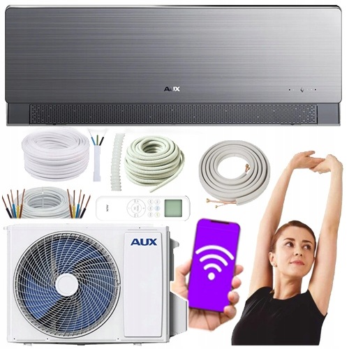 Klimatyzator Ścienny Aux Cm-smart Premium Voice 5,4 kW 50 m2 Zestaw 3MB