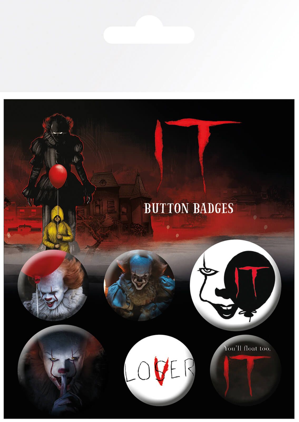 

Zestaw 6 przypinek It You'll Float Too Pennywise