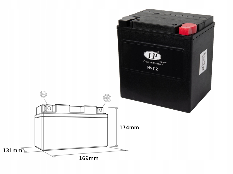 Landport Batéria HVT-2 (mh HVT-2) 12V 30AH 169X131X174 Heavy V-twin Bezo