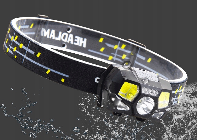 LATARKA CZOŁOWA AKUMULATOROWA LED CZUJNIK RUCHU Kod producenta RS230309-03