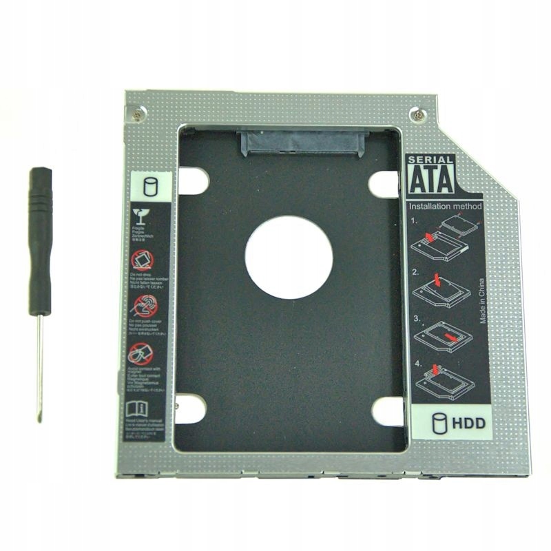 Qoltec Adapter ramka CD DVD/HDD SSD 2.5 SATA 9,5mm