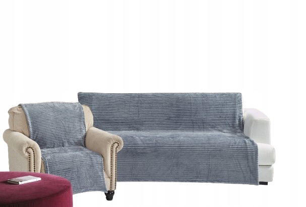 Komplet narzut Verona szary Plusz 160x210 Na Sofe 2x 70x160 na fotele