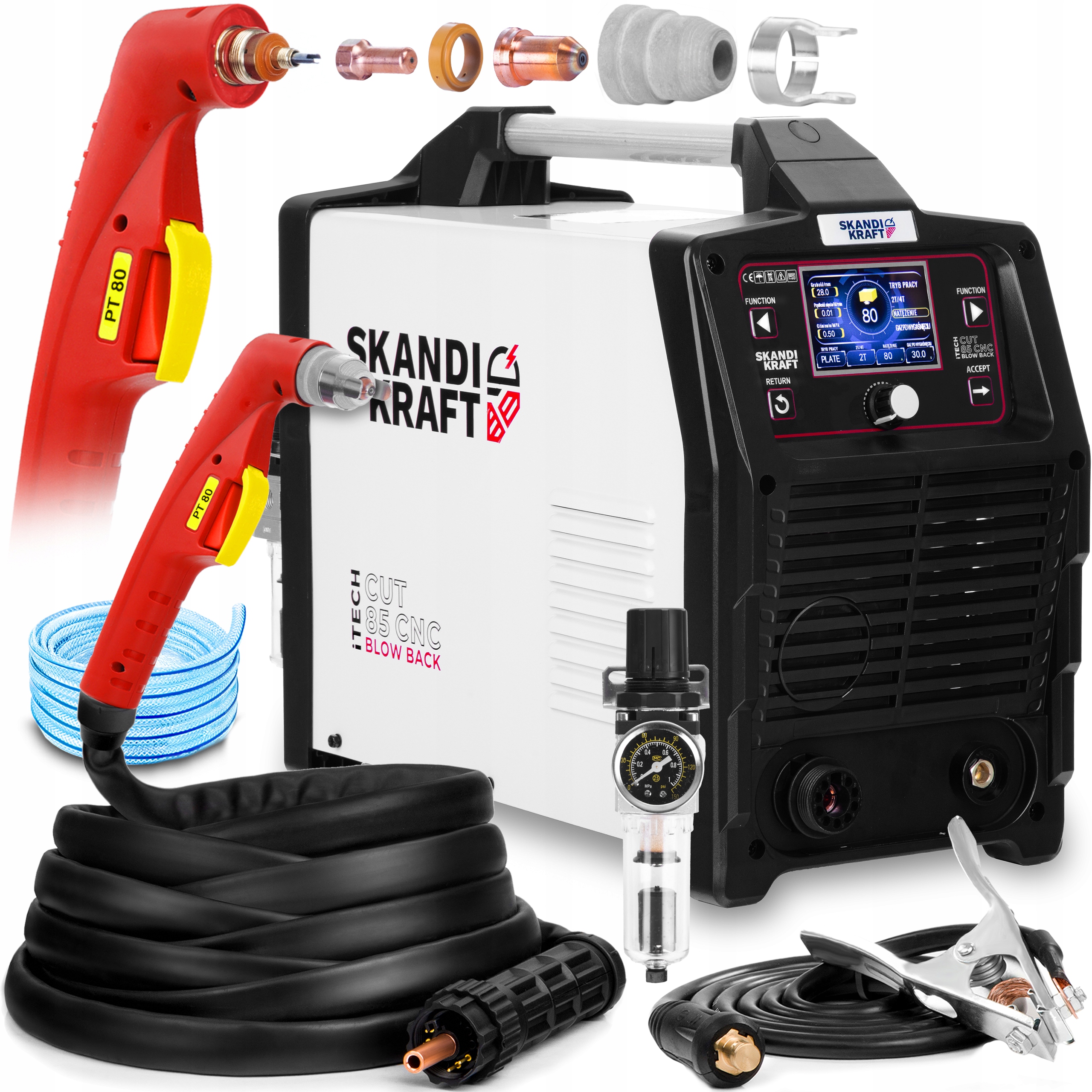 Plazmová Řezačka Plazmová Skandi Kraft Itech Cut 85 Cnc Blow Back 400V