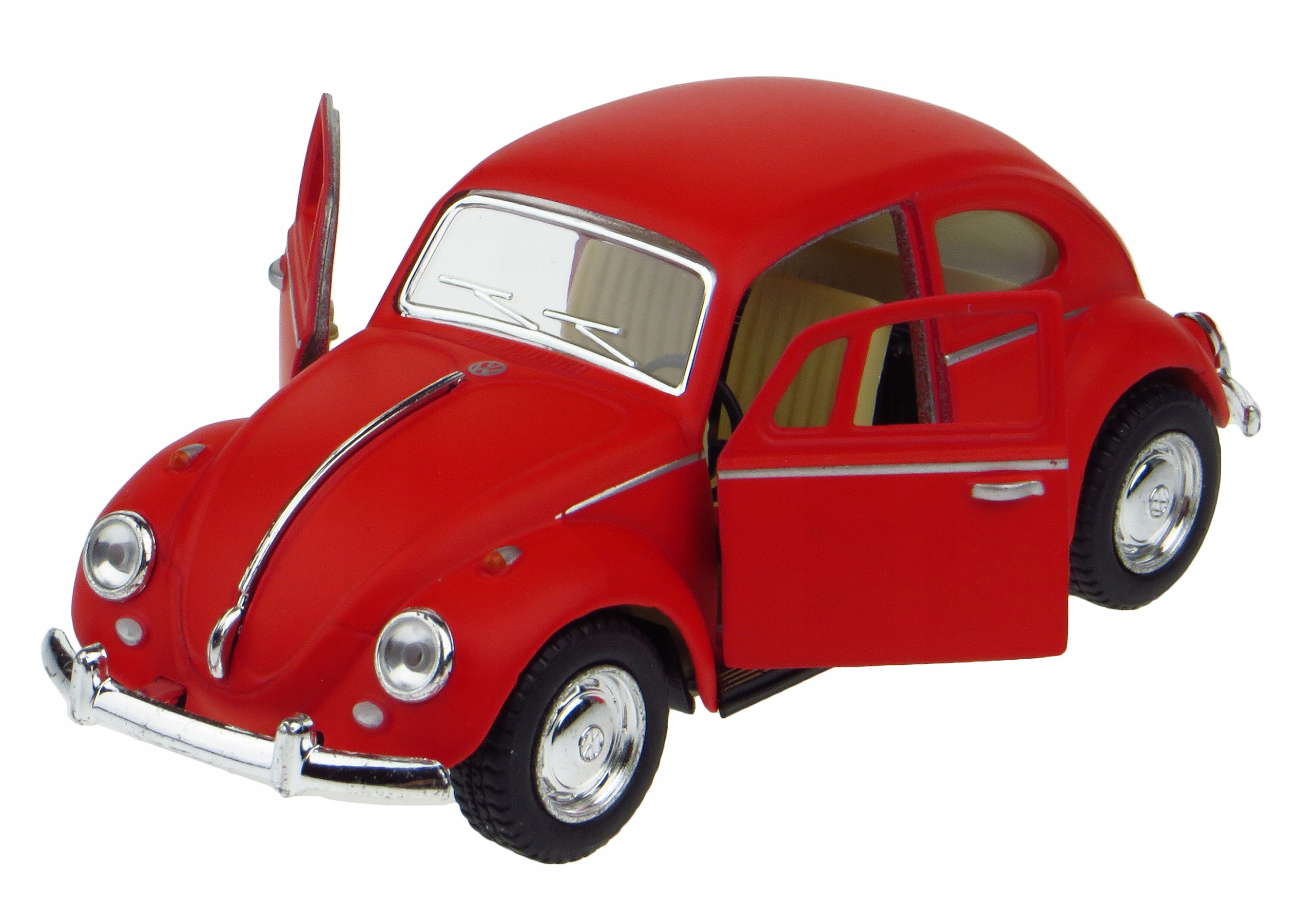 VOLKSWAGEN BEETLE GARBUS MODEL KINSMART 1:32 CZERW