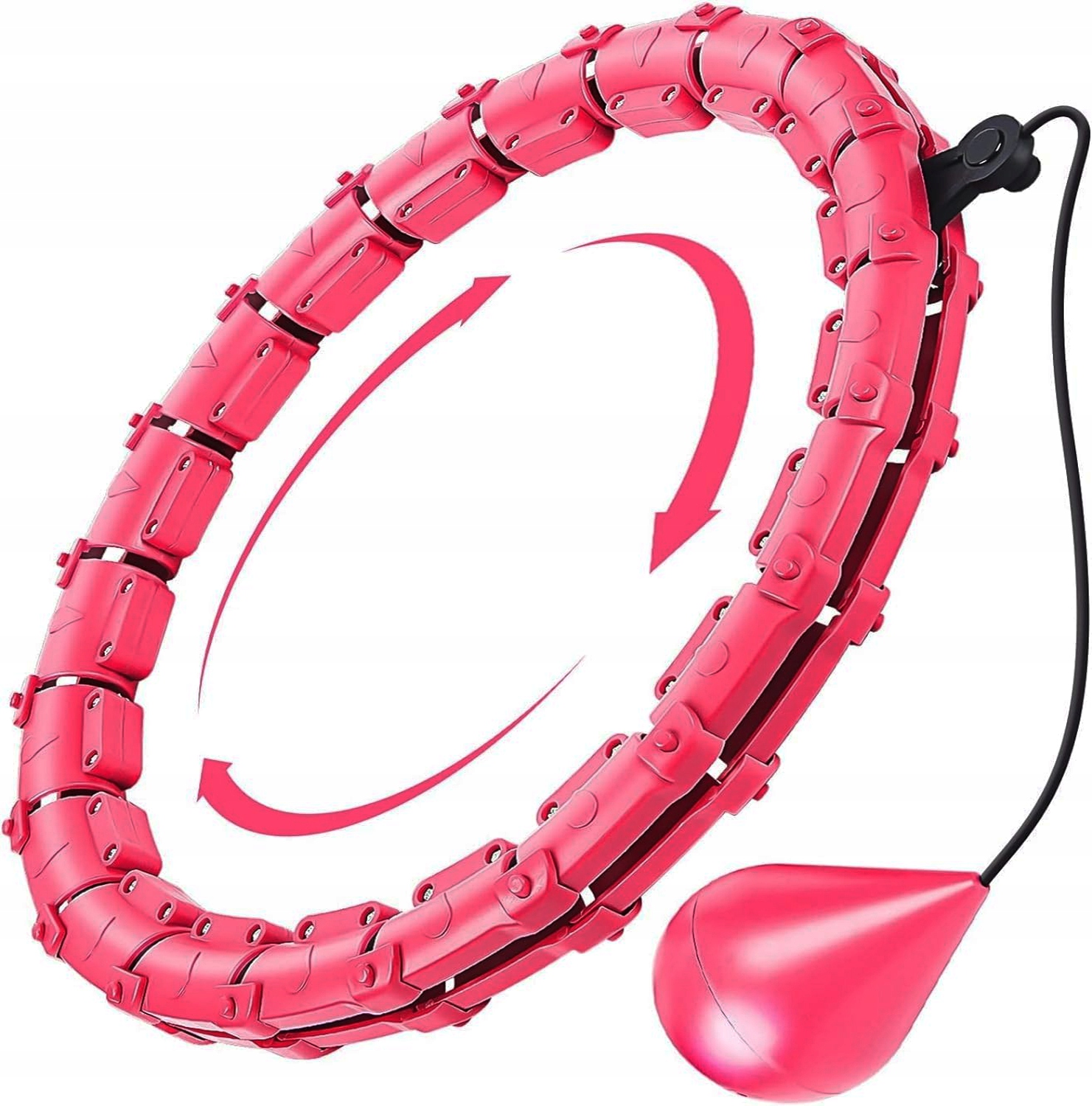 HULA HOP ODCHUDZAJĄCE Z OBCIĄŻENIEM WYPUSTKI + MASAŻER MOCNE ŁOŻYSKA SMART Kolor dominujący róże i fiolety