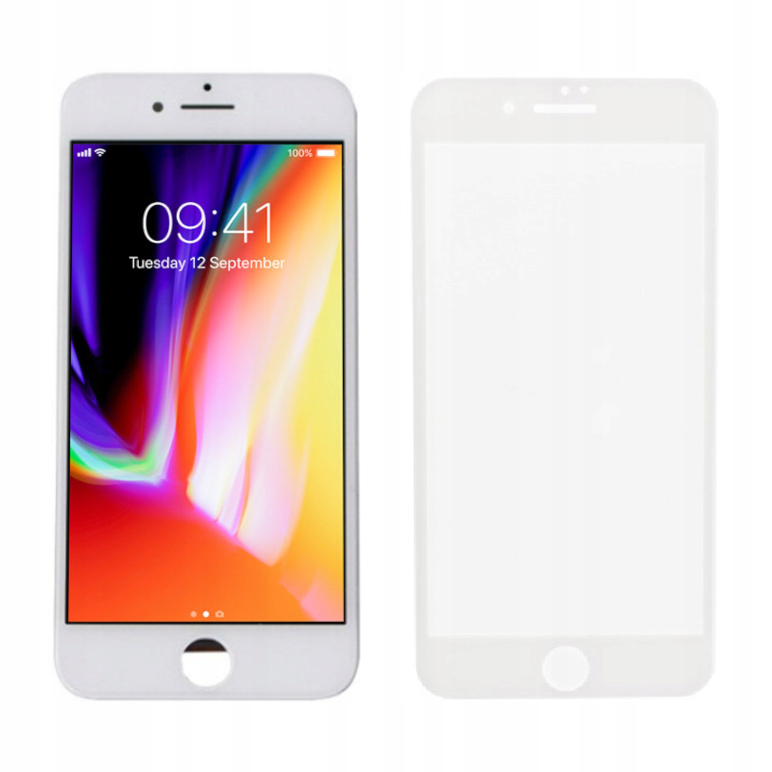 LCD displej Retina pro Apple iPhone 8 bílý Tvrzené sklo 9H Asahi 3D