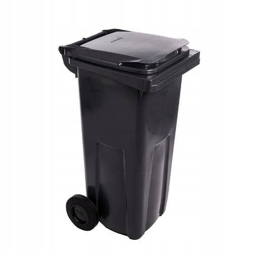 Levně Popelnice plastová, 120 l, černá