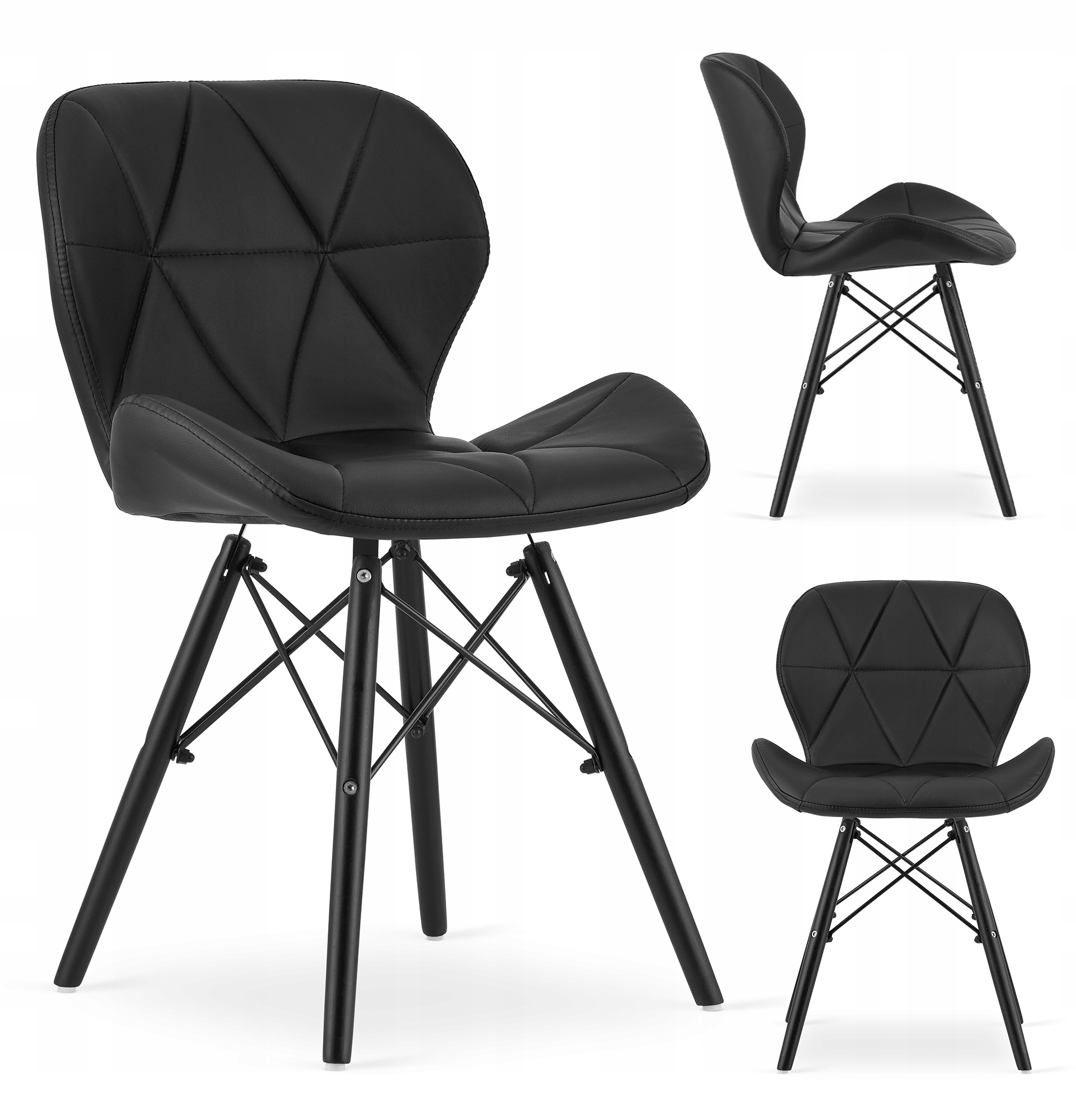 

Krzesło Elva Dsw ekoskóra tapicerowane Nowoczesne