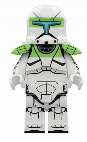 

Klocki figurka Sw Clone Trooper zielony + broń