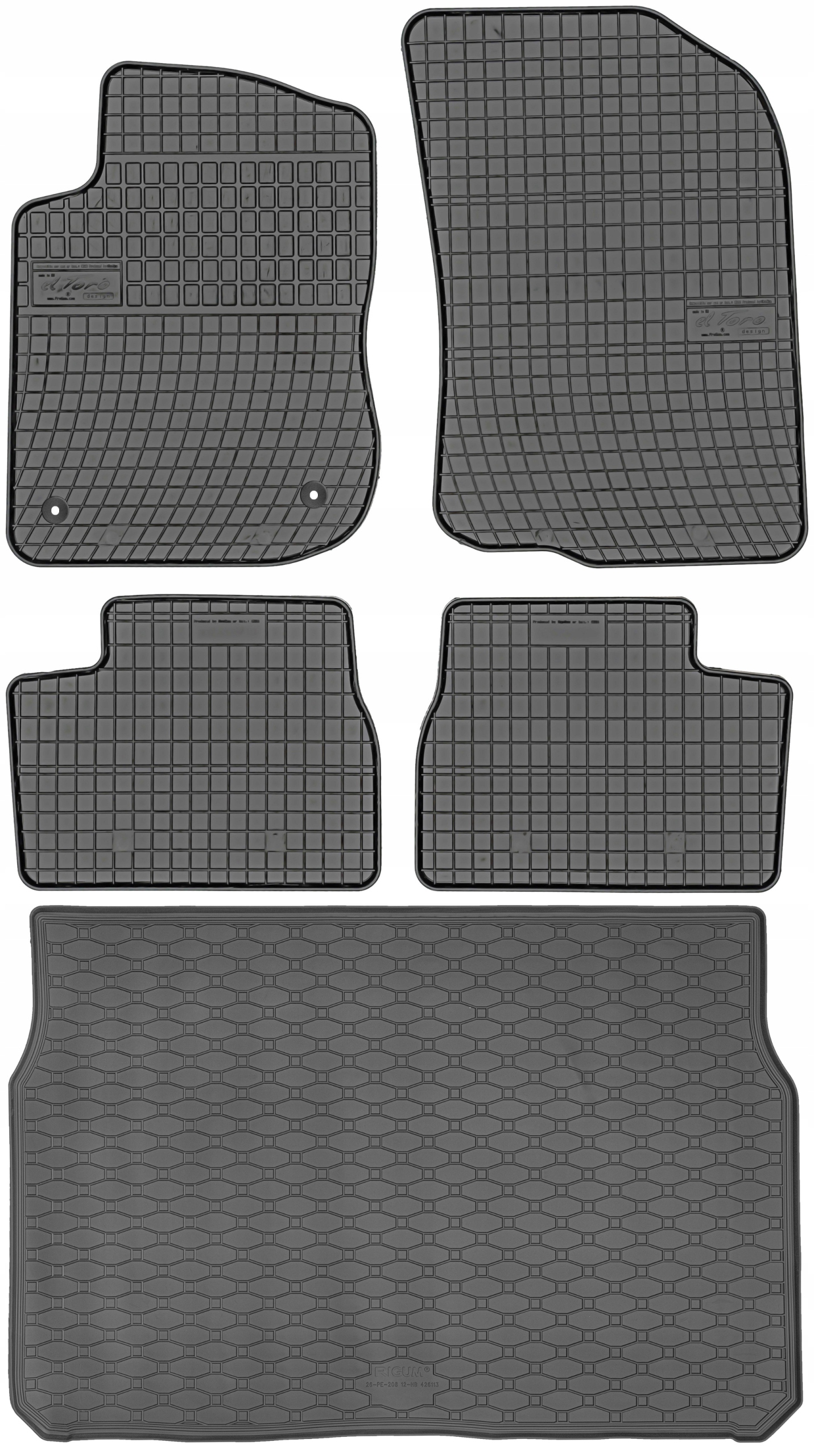 Peugeot 208 I Hatchback 2012-2019 Sada rohoží koberčeky