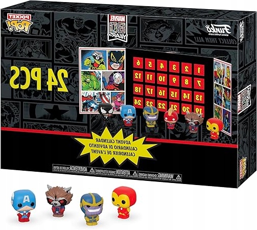 Адвент-календарь Funko Pocket Pop Marvel, 24 коллекционные мини-фигурки — фото 2