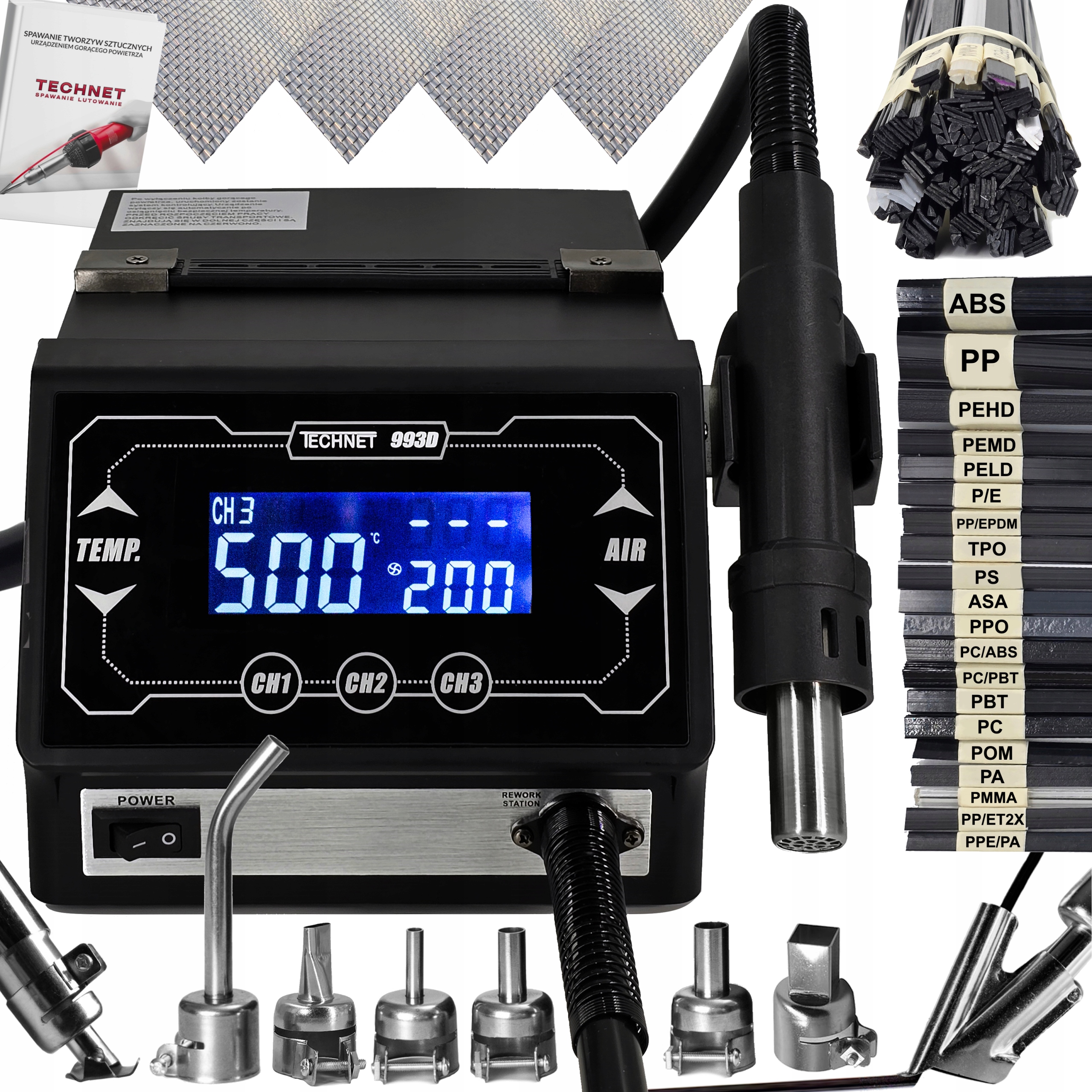 Profesjonalna Spawarka do Plastiku Zgrzewarka 993D Do Warsztatu 200L 1000W
