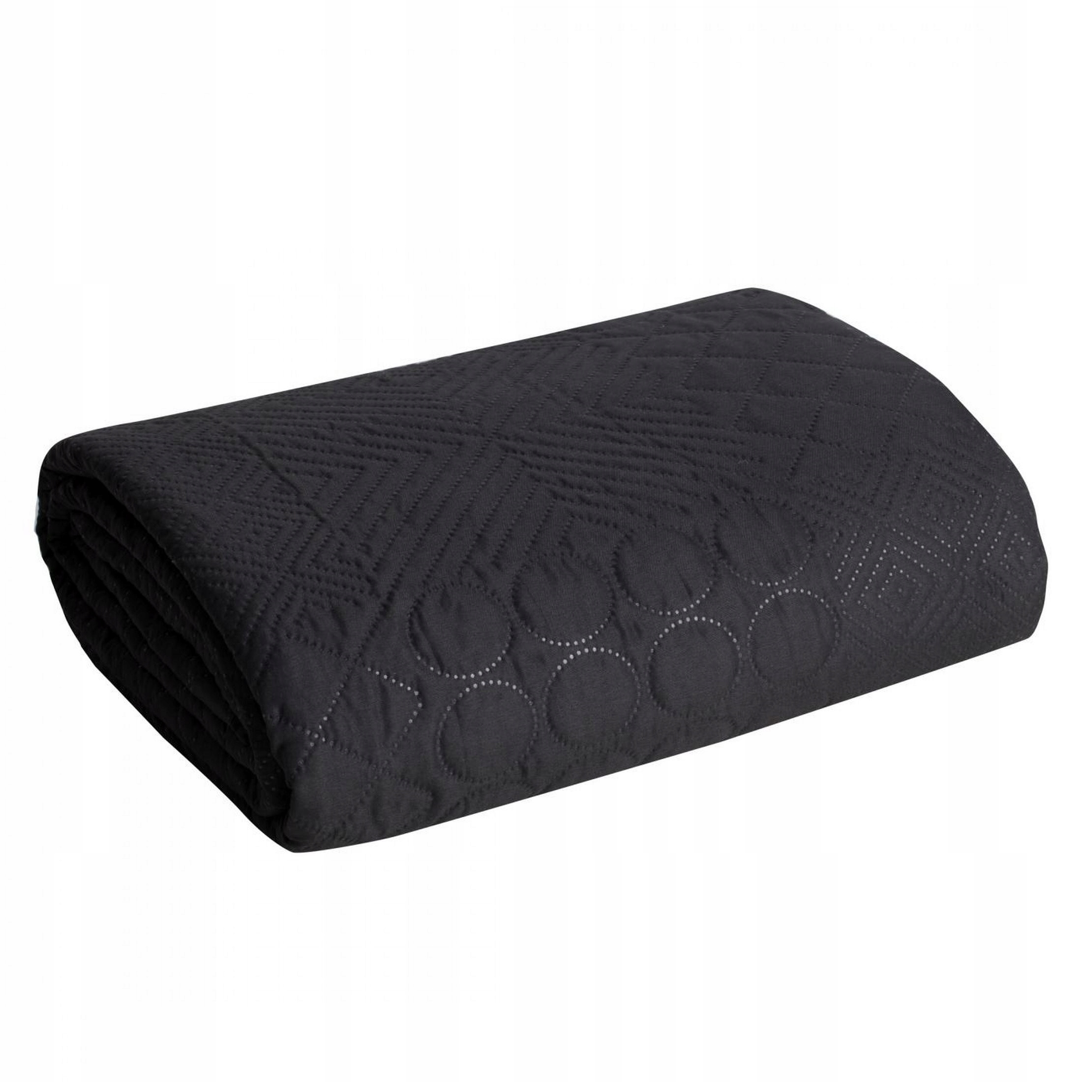 Přehoz na postel BONI/5 170x210 černý patchwork silný glamour přehoz