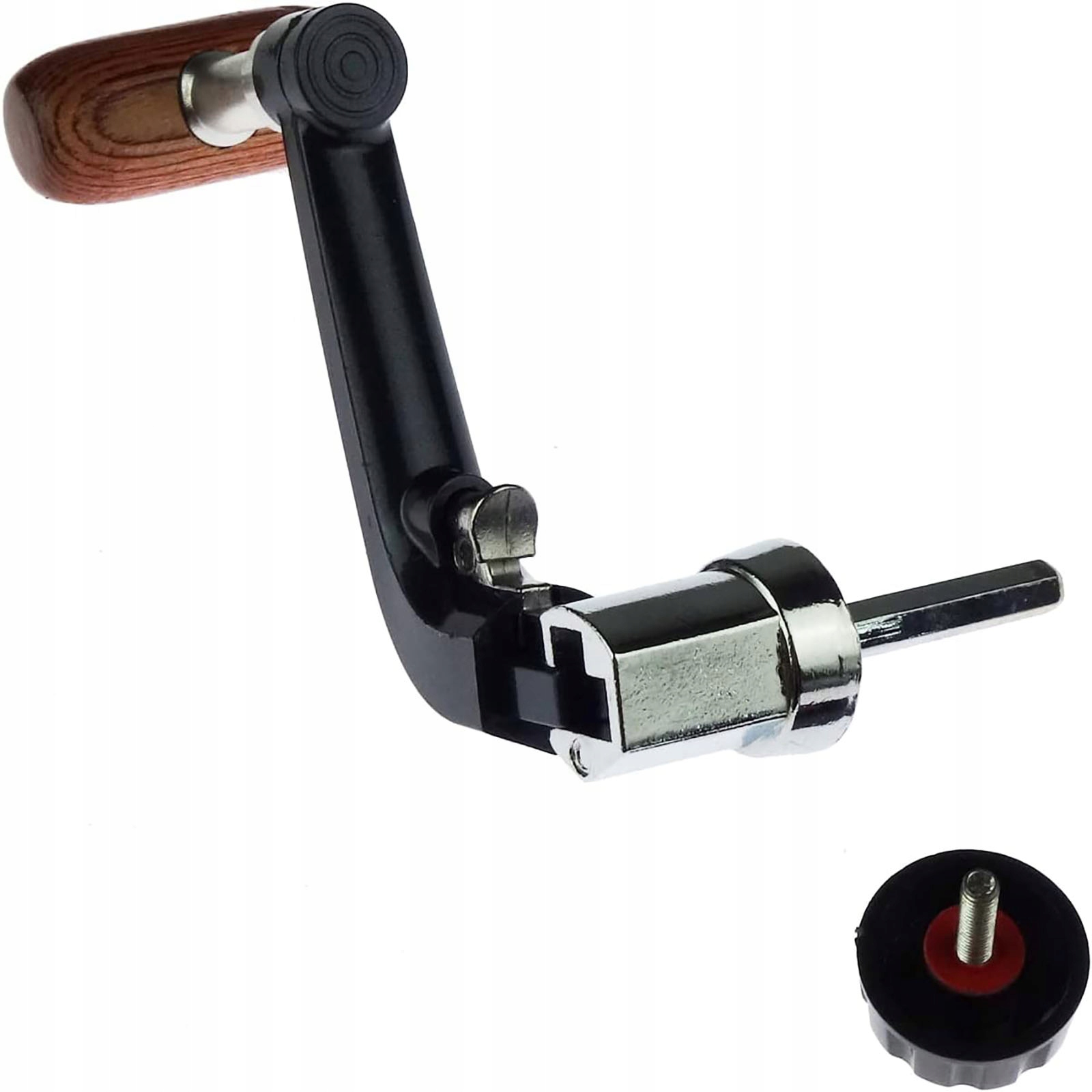 UNIWERSALNA KORBKA Z DREWNIANYM UCHWYTEM DO KOŁOWROTKA WĘDKARSKIEGO Marka bez marki