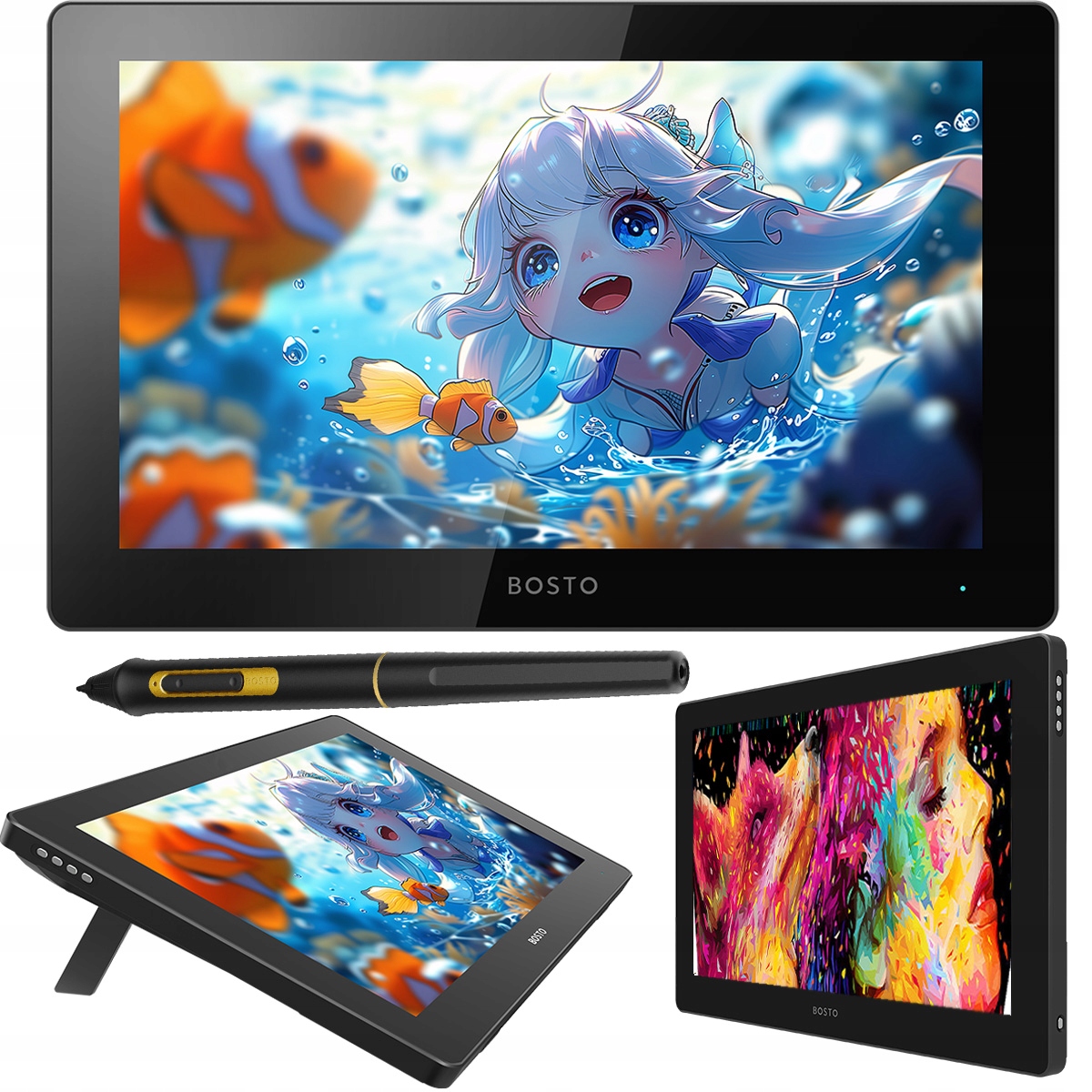 Profesionální grafický Tablet Bosto BT-16UHD s perem 16384 st 15,6" 4K