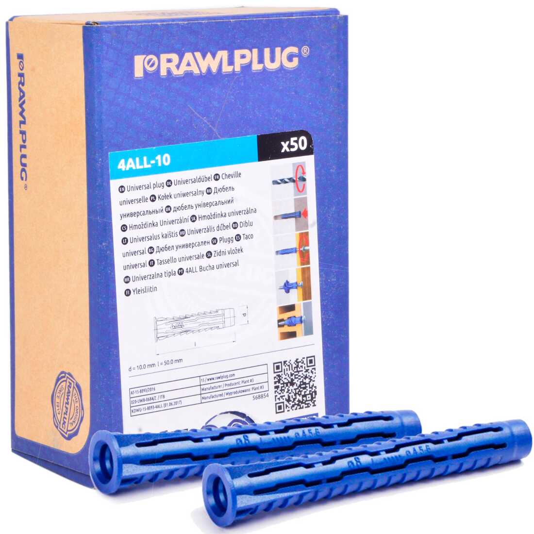 

Rawlplug Kołek Kołki Rozporowe 4ALL 10x50mm 50szt