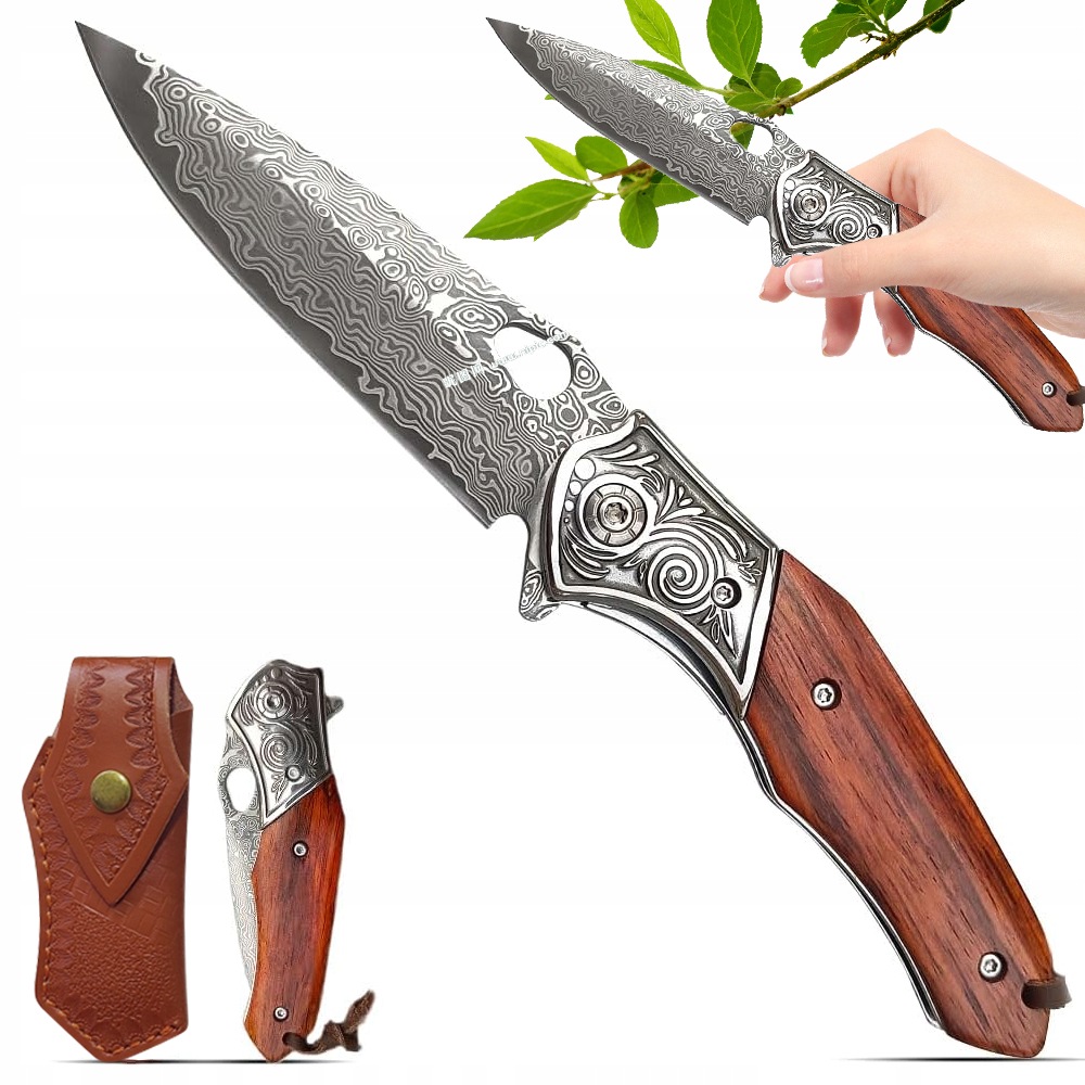 Nůž Damascus 18 CM Dřevo – Ideální Jako Dárek