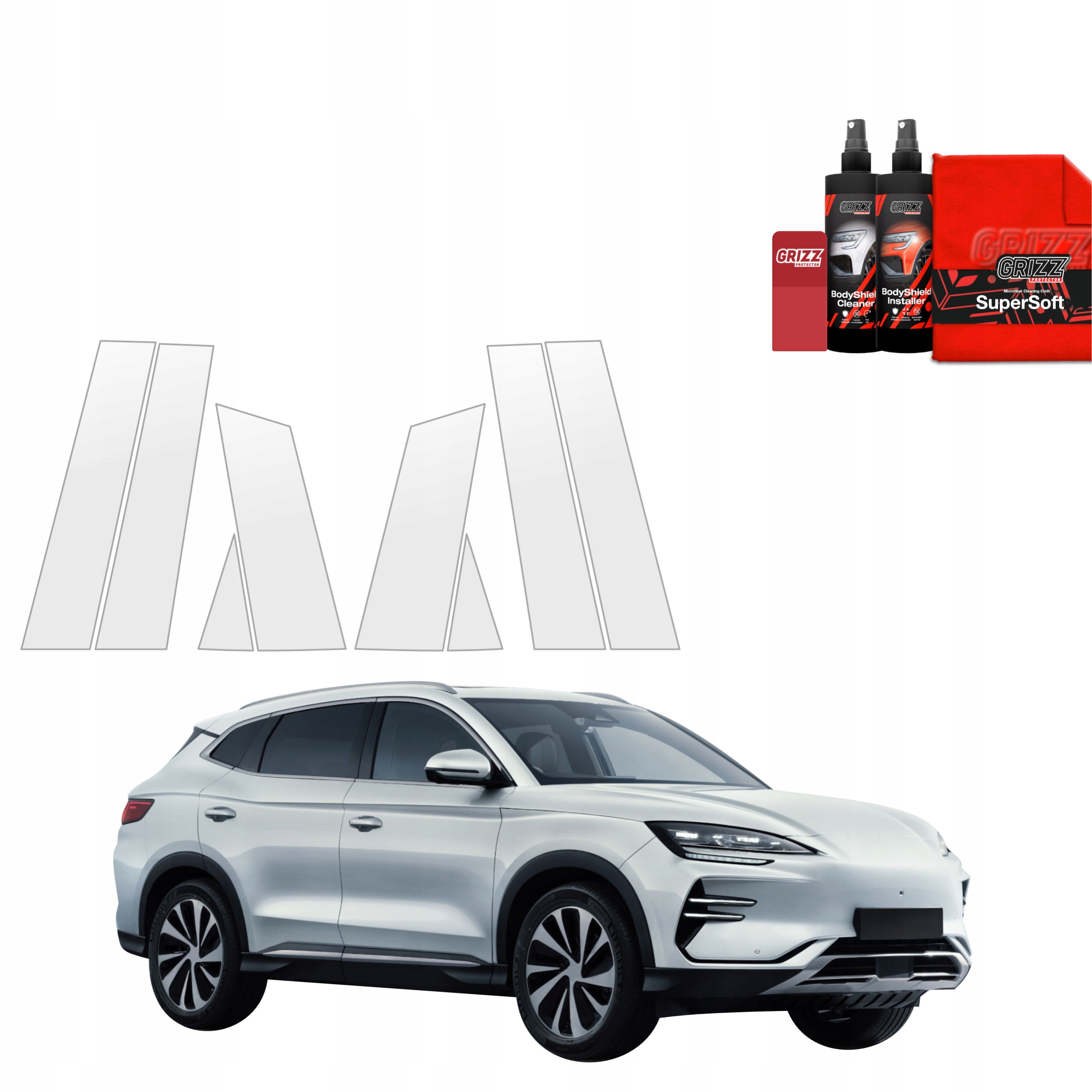 8v1 Fólie Ppf dýha na sloupky pro Byd Seal U (2024-2025)