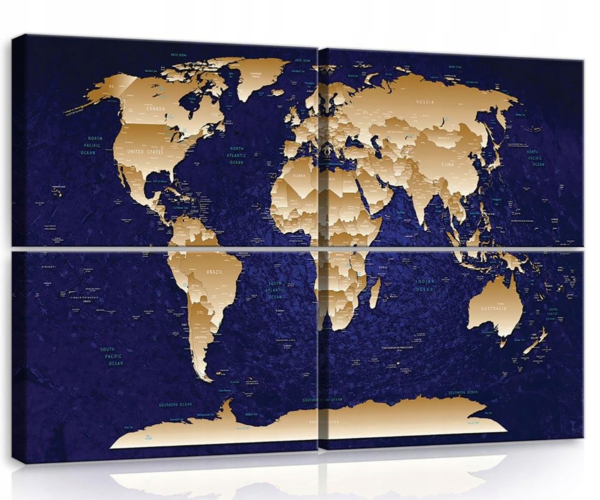 Obraz Na Plátne Canvas 120x80 Mapa Svet Glob Atlas Geografia Učenie Škola