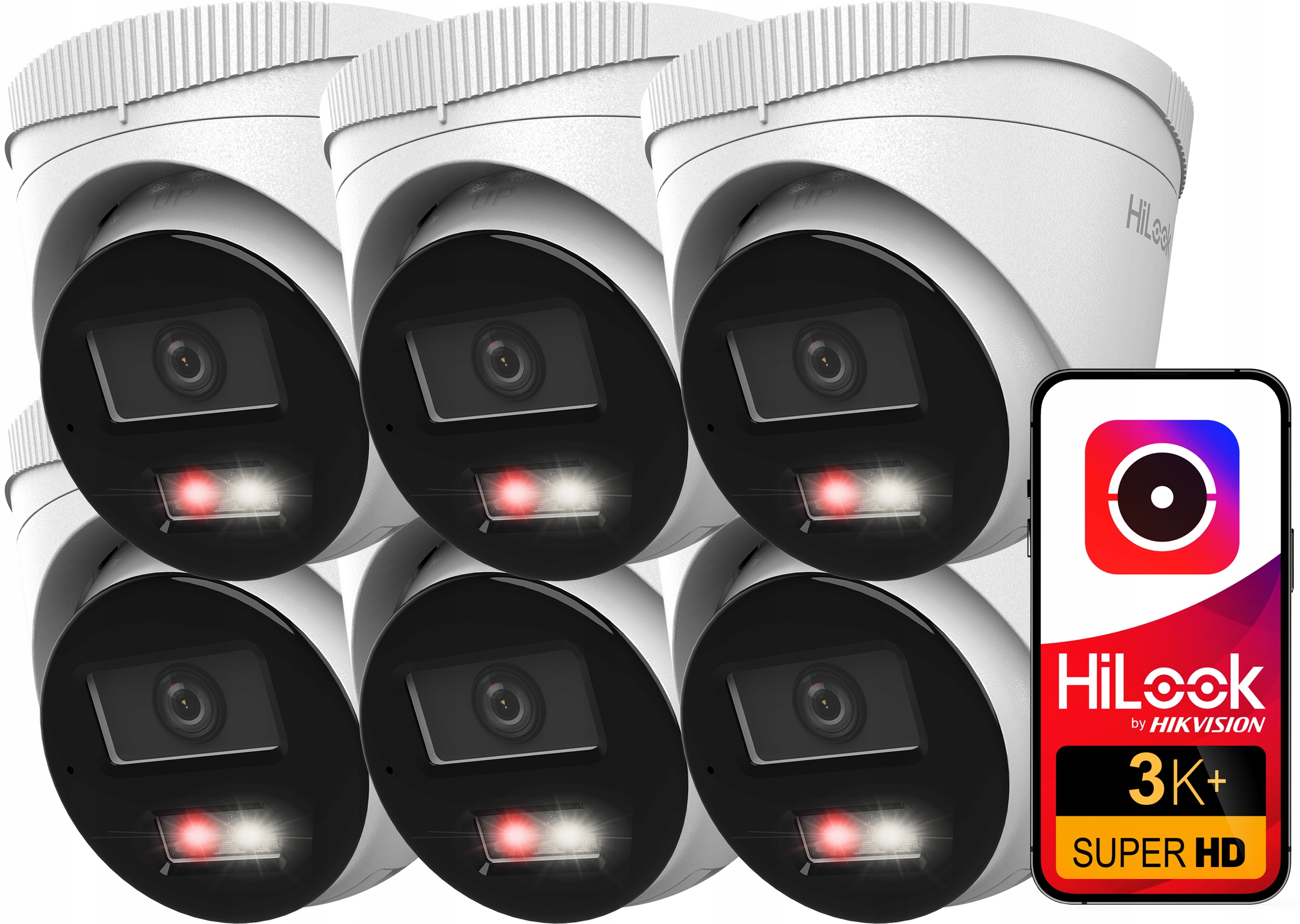 Kamera x6 Ip 6MPx Vonkajšia IPC-T260HA-LU Smart Hybrid Light HiLook Hik