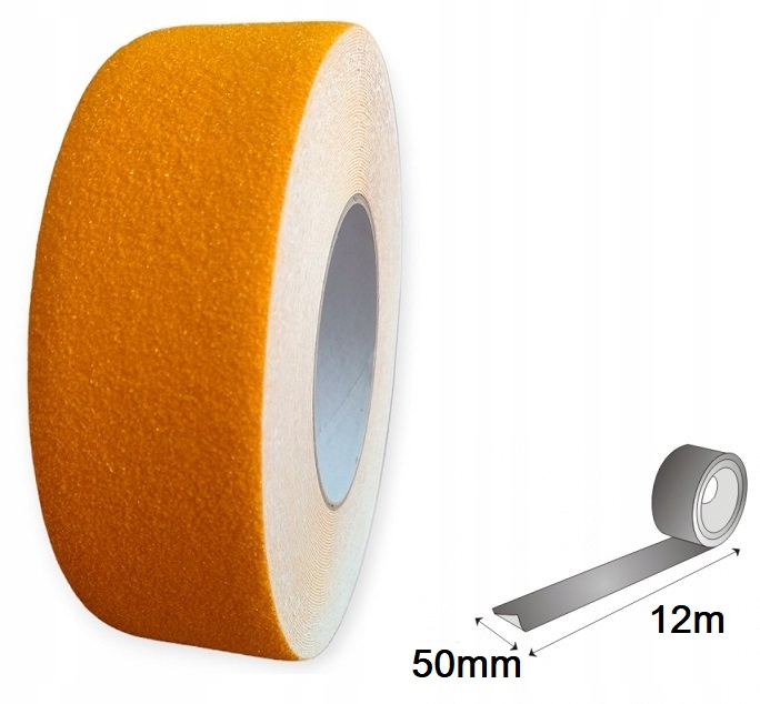 TAŚMA ANTYPOŚLIZGOWA 50/12m NA SCHODY ŻÓŁTA ZEWNETRZNA