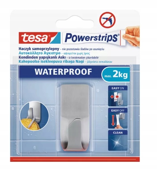 

Tesa Haczyk Metalowy Waterproof 1 Szt 2 Kg