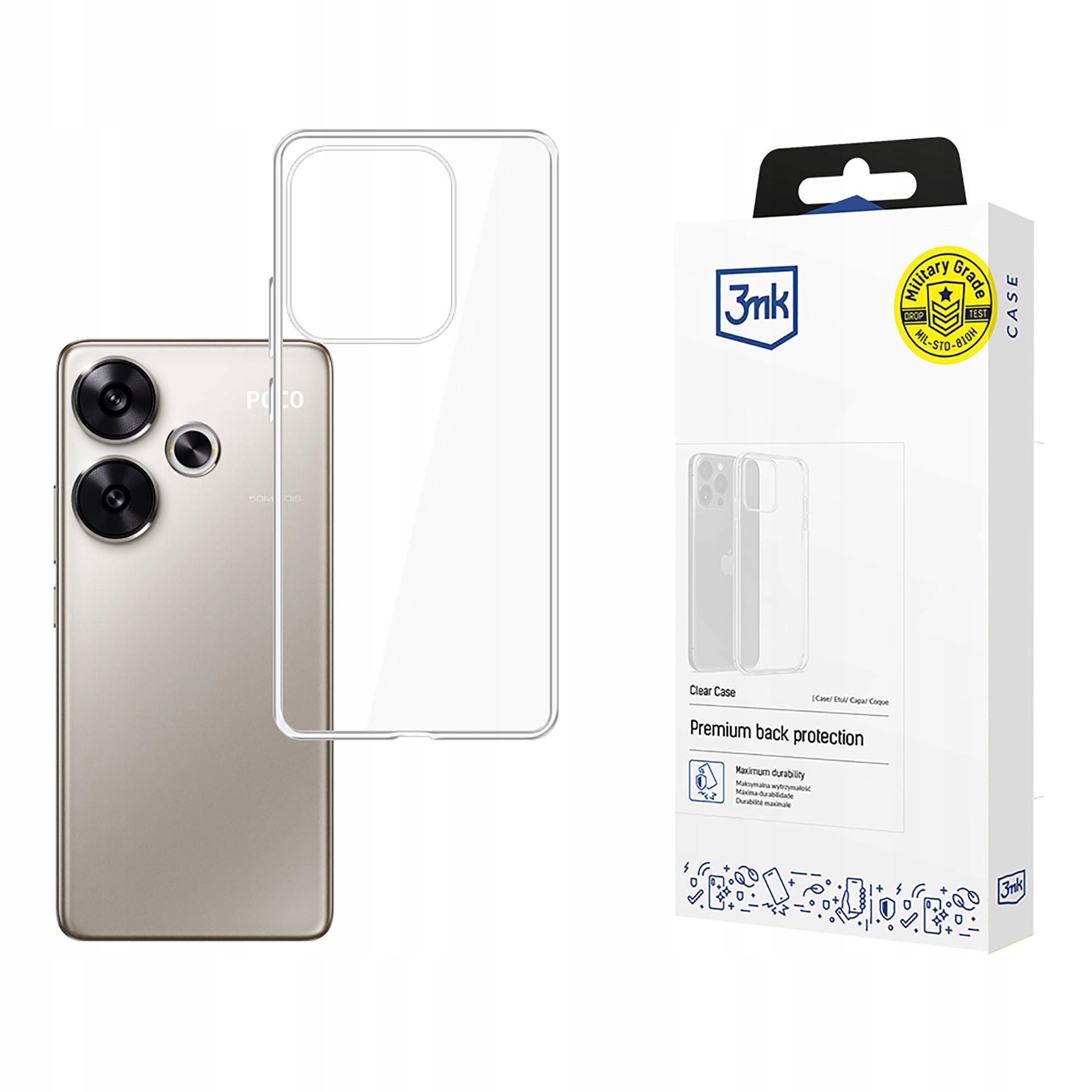 Etui 3mk Clear Case na Xiaomi Poco F6 przezroczyste 3mk Protection