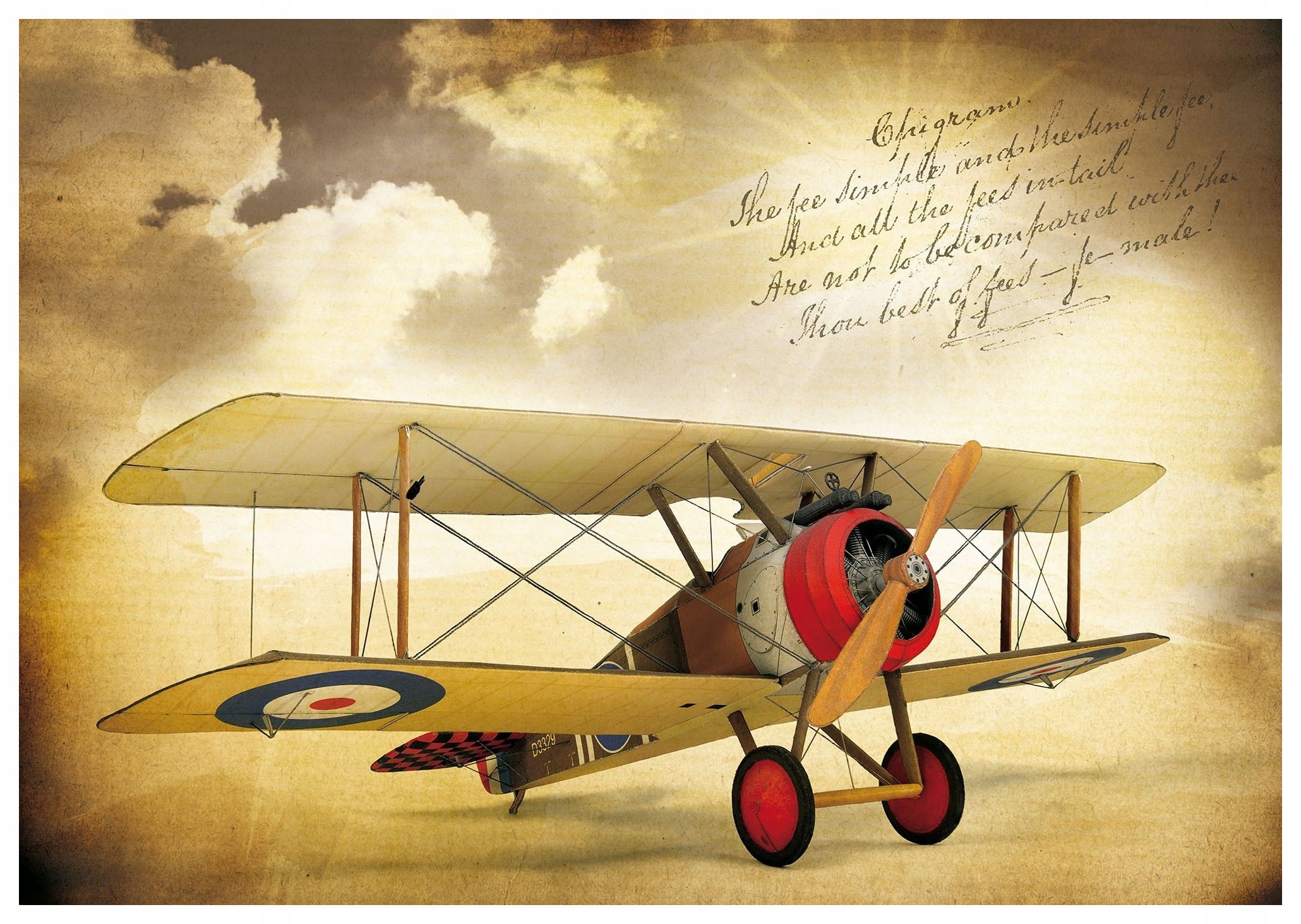 Fototapeta flizelina Sopwith Camel retro letadlo na pozadí oblohy 300x210 lepidlo