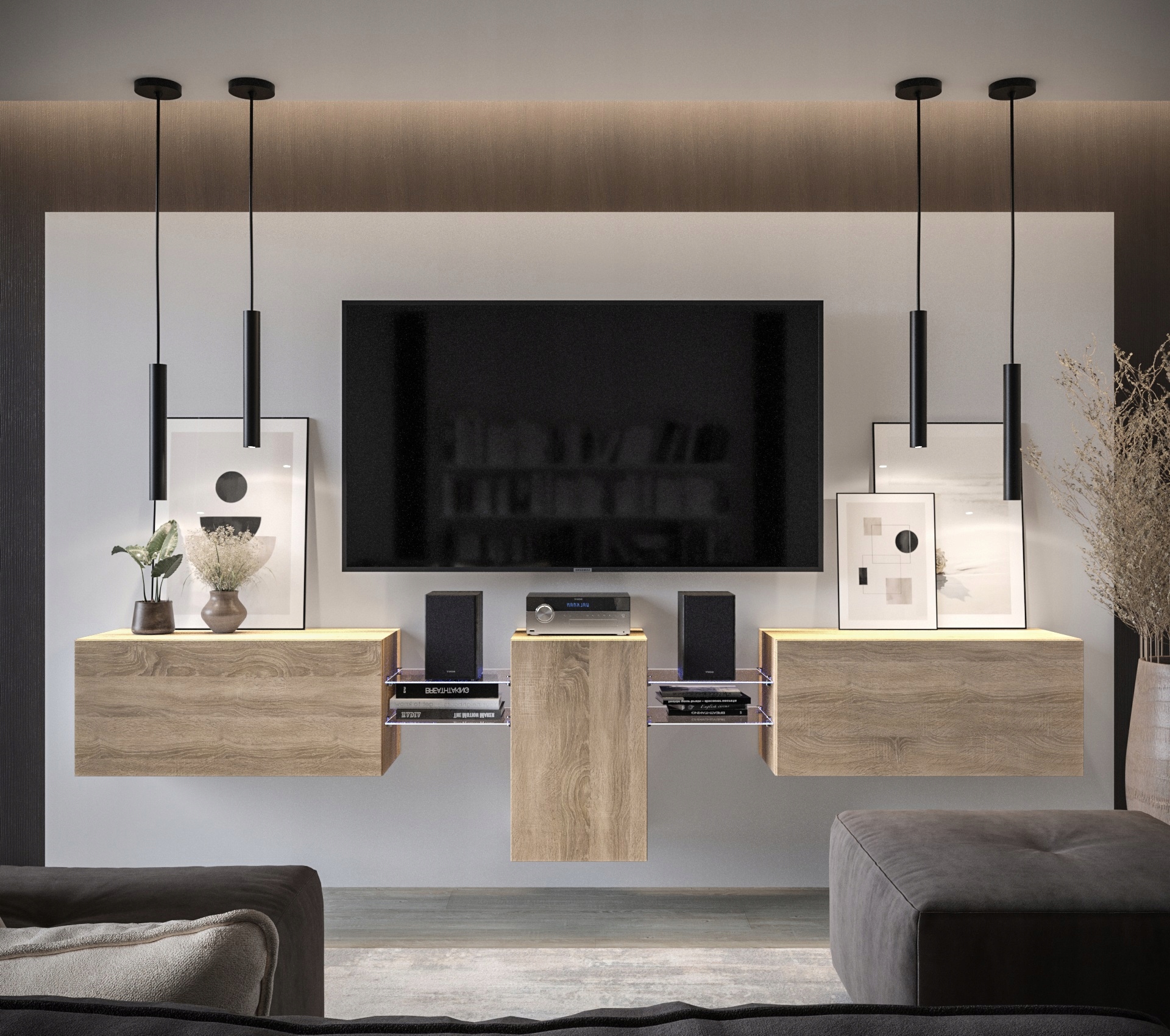 Meblościanka Nowoczesna Salon Meble N98 1B