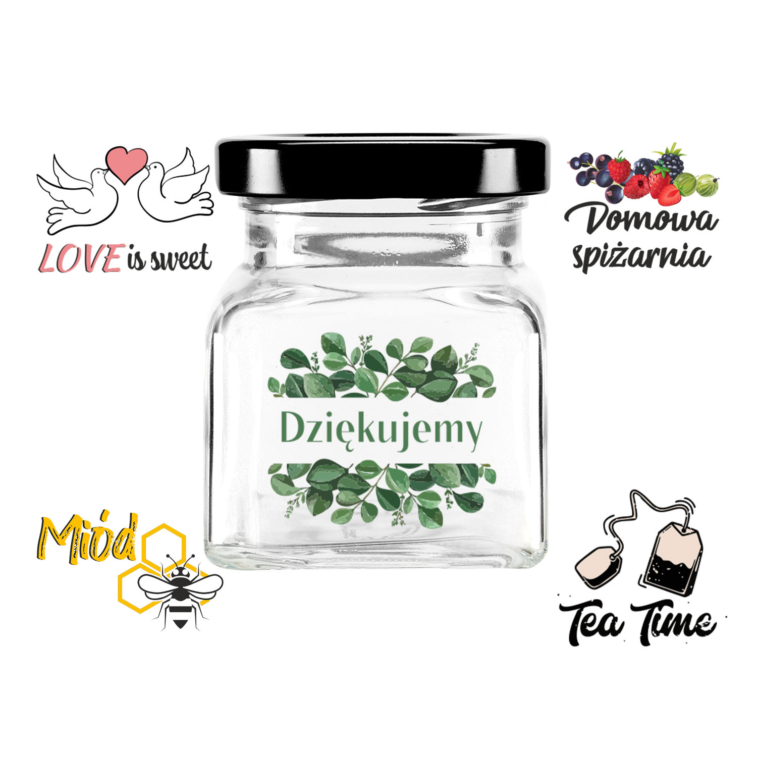 10x Słoik 120 ml na ŚLUB CHRZEST KOMUNIĘ + NADRUK