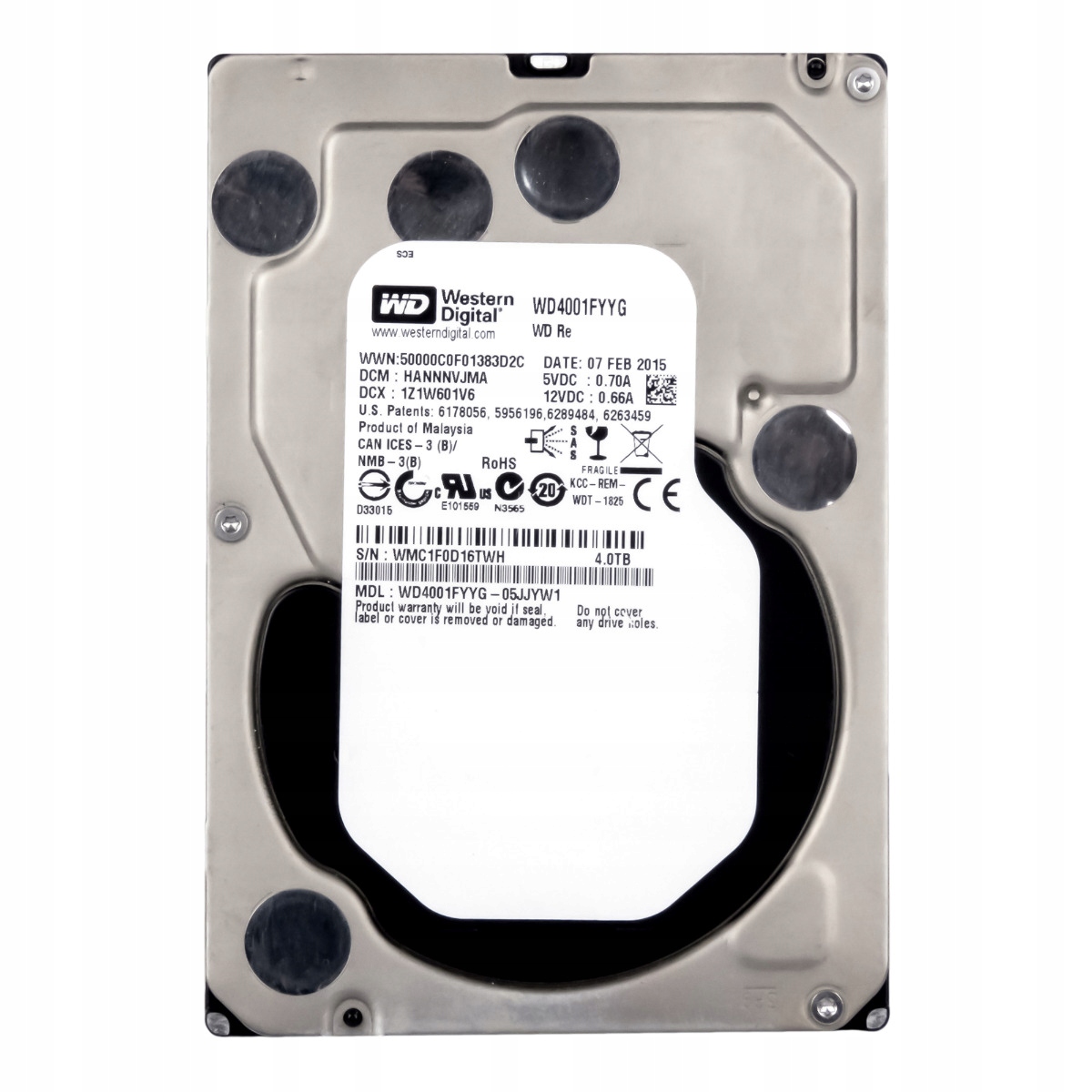 

Wd Re 4TB 7.2K 32MB SAS-2 3.5'' WD4001FYYG