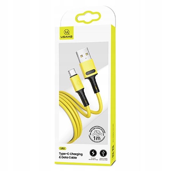 

Usams Kabel U52 Usb-c 2A Fast Charge 1m żółty/yell