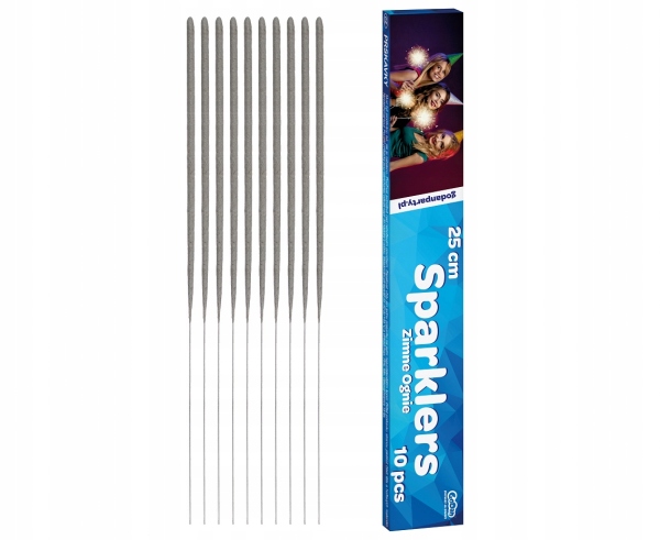 Zimne Ognie 25 cm Paczka 10 szt. Fajerwerki Party